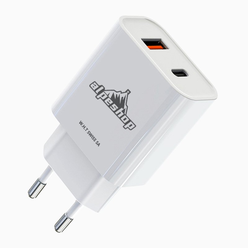 Chargeur rapide PD 25W, chargeur Type-C&USB, chargeur mural compact