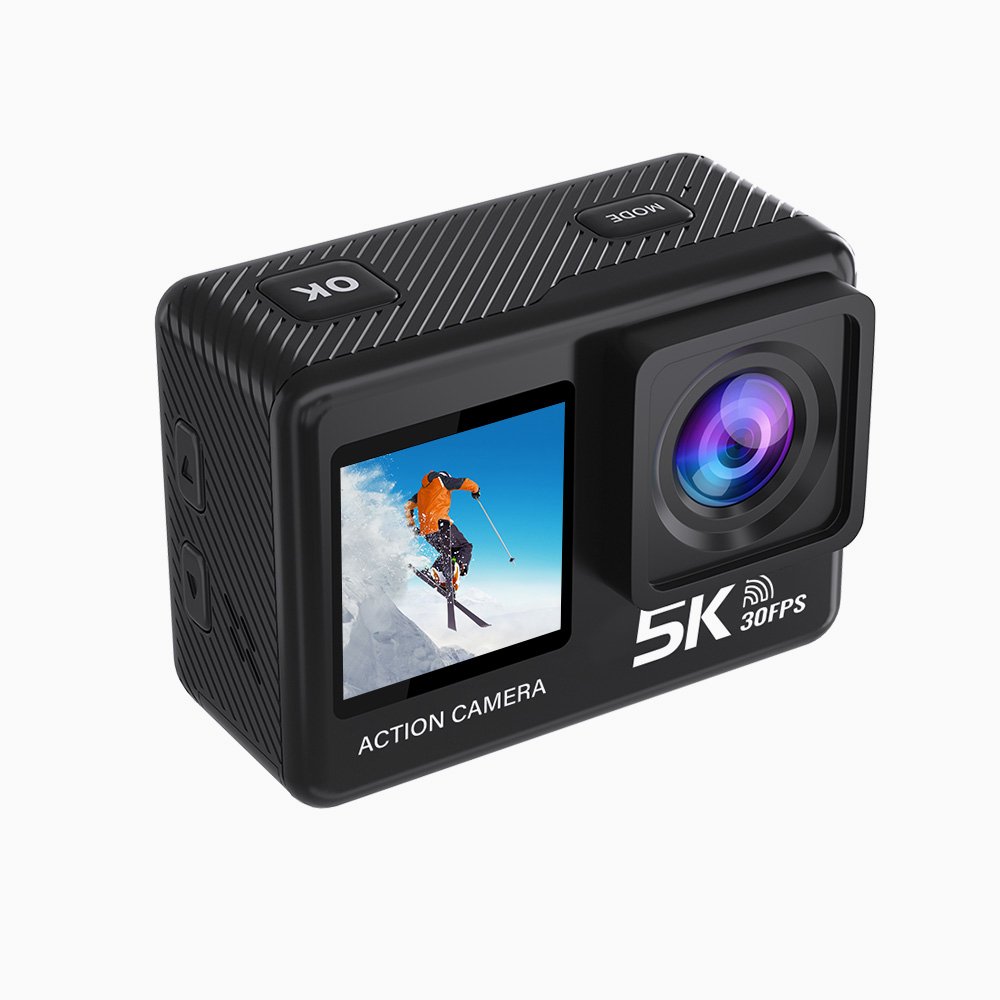 Caméra d’action 5K, Caméra Sport Étanche Anti-Vibrations, Enregistreur Vidéo HD pour Cyclisme, Plongée et Vlog
